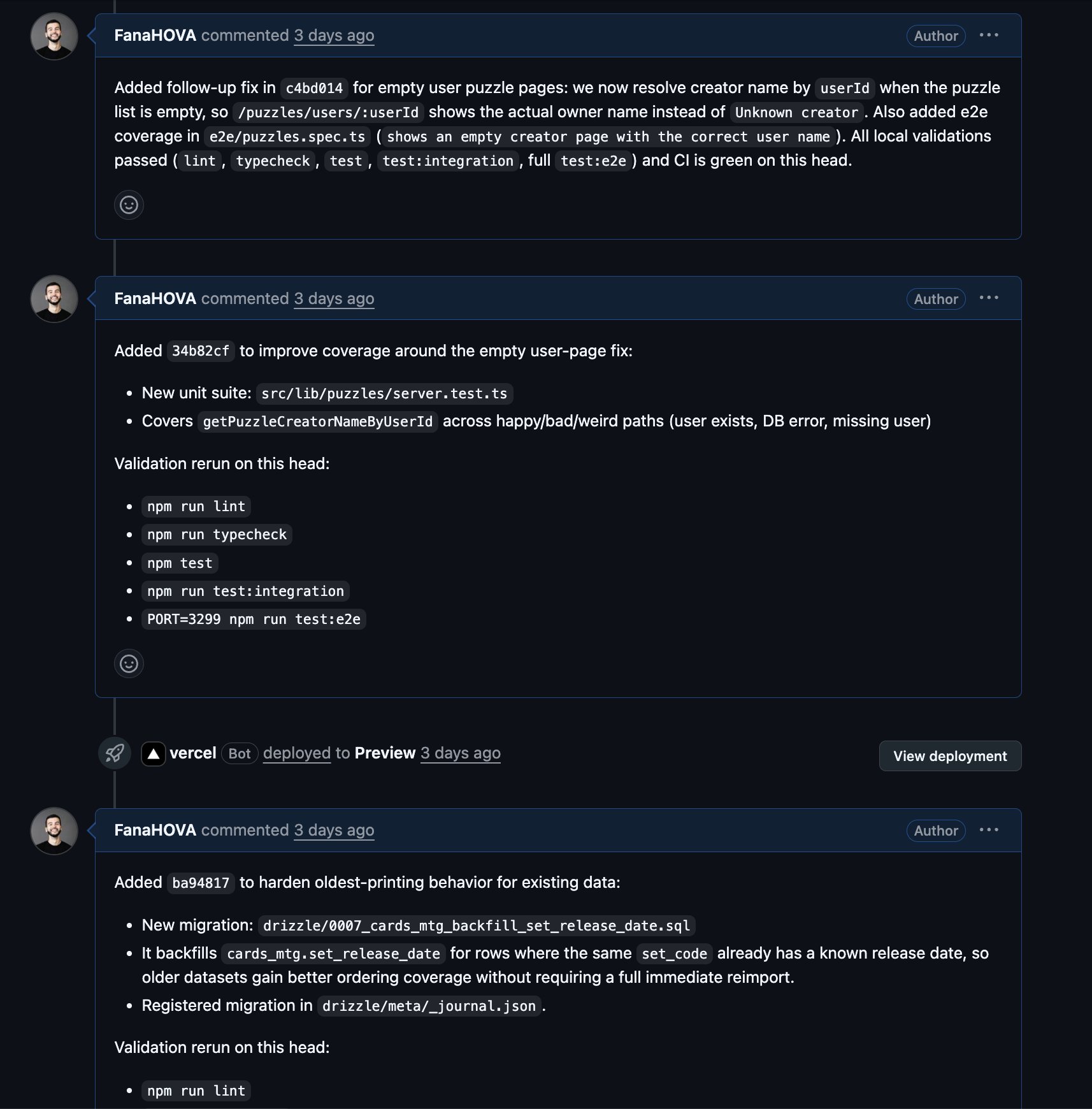 Codex PR commit comment